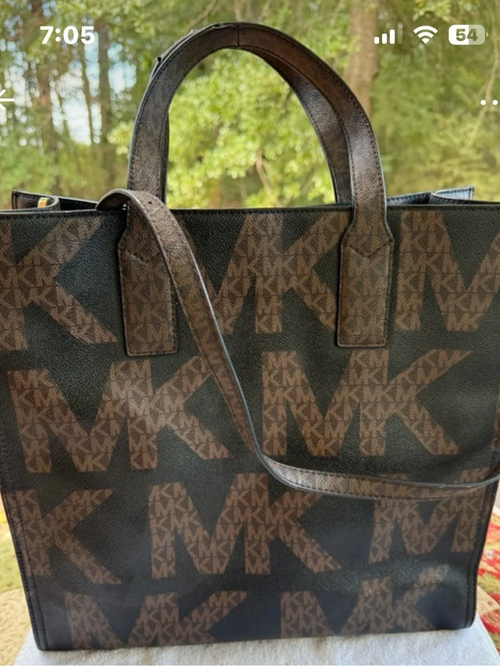 Michael Kors Brown MK Logo Tote
